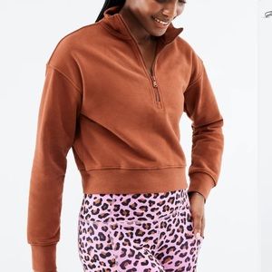 Fabletics half zip cropped pullover